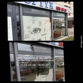 Usługa usuwania folii z szyb, demontaż folii, naklejek, reklamy ,mycie szyb, witryn  Warszawa