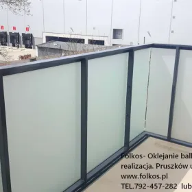 Folie matowe na szyby balkonowe Warszawa - Ożarów Mazowiecki- Pruszków ,oklejanie balkonów 