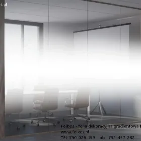 Folie dekoracyjne gradientowe Warszawa -Folia mgła 152, mgła 210, wzór 120, 130, 140...Oklejanie ,sprzedaż folii, usługa demontażu starej folii Folkos