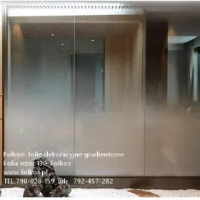 Folie dekoracyjne gradientowe Warszawa -Folia mgła 152, mgła 210, wzór 120, 130, 140...Oklejanie ,sprzedaż folii, usługa demontażu starej folii Folkos