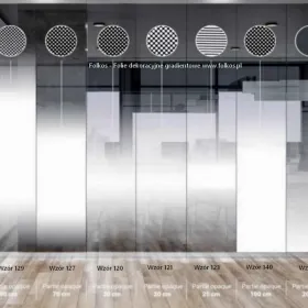 Folie dekoracyjne gradientowe Warszawa -Folia mgła 152, mgła 210, wzór 120, 130, 140...Oklejanie ,sprzedaż folii, usługa demontażu starej folii Folkos