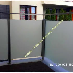 Oklejanie balkonów Warszawa Wola Odolany- Folie matowe na szyby balkonowe Karlińskiego, Sowińskiego,Goleszowska,Jana Kazimierza, Worcella, Kasprzaka,