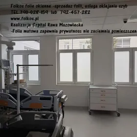 Folia na okna do szpitali, gabinetów lekarskich, zabiegowych, sklepów, biur, magazynów ...Oklejanie szyb Warszawa i okolice 