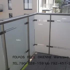 Folie na balkon Płużnicka , Mehoffera, Światowida, Modlińska, Jagiellońska -Oklejamy balkony Warszawa -Folia prywatyzująca Warszawa -folia na balkon