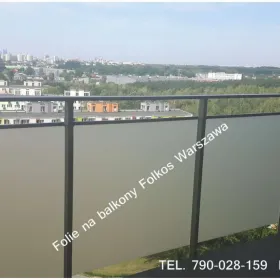 Oklejamy szklane balkony folią Płużnicka, Mehoffera, Ceramiczna, Odkryta-Folie na BALKONY Warszawa Oklejamy balkony