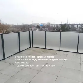 Oklejamy balkony Ceramiczna, Mehoffera, Płużnicka, Odkryta, Książkowa ..Oklejamy balkony folią prywatyzującą  Folkos