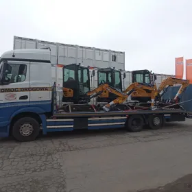 Transport wózków widłowych maszyn koparek Poznan