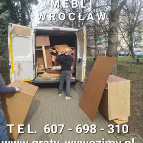 Wywóz starych mebli Wrocław.Opróżnianie mieszkań,